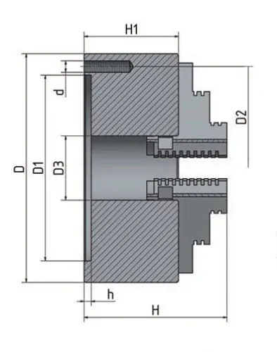 3-čelisťové sklíčidlo Ø 80 mm (K11-80)