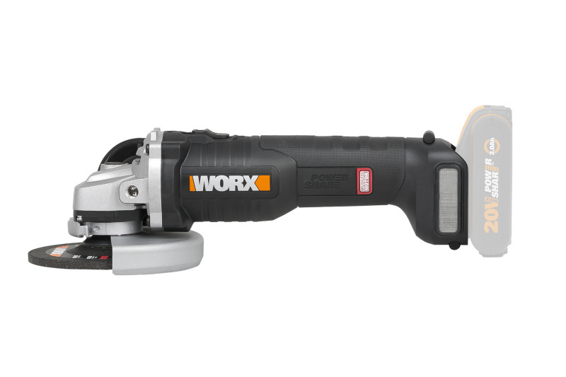 WORX WX812.9 - Aku úhlová bruska 20V - bez akumulátoru - Powershare