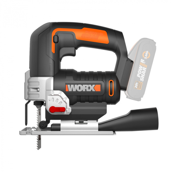 WORX WX543.9 - Aku přímočará pila 20V - bez akumulátoru - Powershare