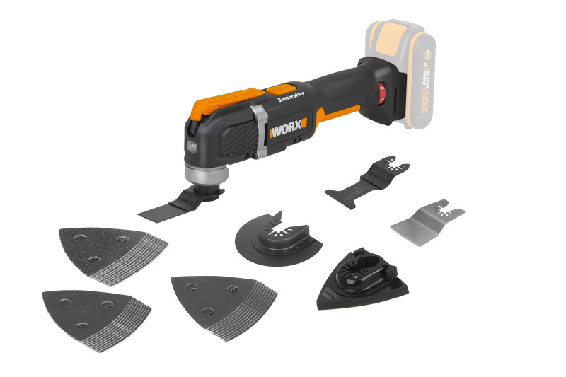 WORX WX696.9 - Aku multifunkční obrážečka 20V, Sonicrafter - bez akumulátoru - Powershare