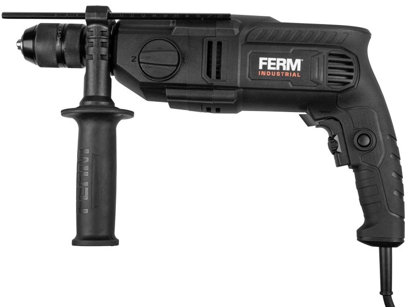 FERM PDM1061P_K - Elektrická vrtačka s příklepem 850W - rychloupínací sklíčidlo