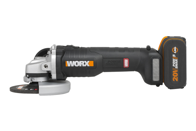 WORX WX812 - Aku úhlová bruska 20V, 1x4.0Ah - Powershare