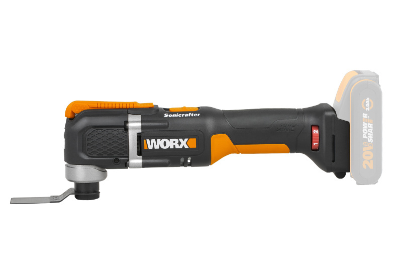WORX WX696.9 - Aku multifunkční obrážečka 20V, Sonicrafter - bez akumulátoru - Powershare