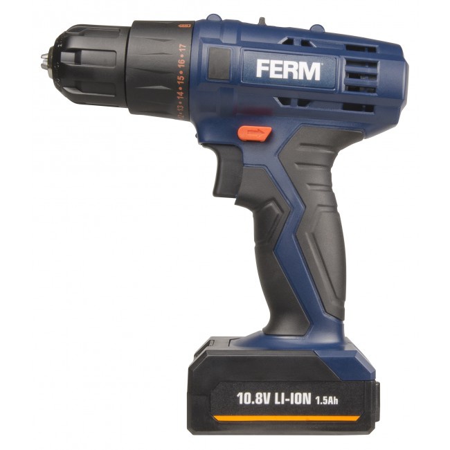 FERM CDM1119 - Aku Li-ion vrtačka 12V - 1,5Ah - Kompakt - 2 baterie