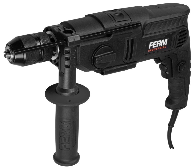 FERM PDM1061P_K - Elektrická vrtačka s příklepem 850W - rychloupínací sklíčidlo