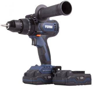 FERM CDM1138 - Aku vrtací šroubovák s příklepem Li-Ion 20V, 40Nm